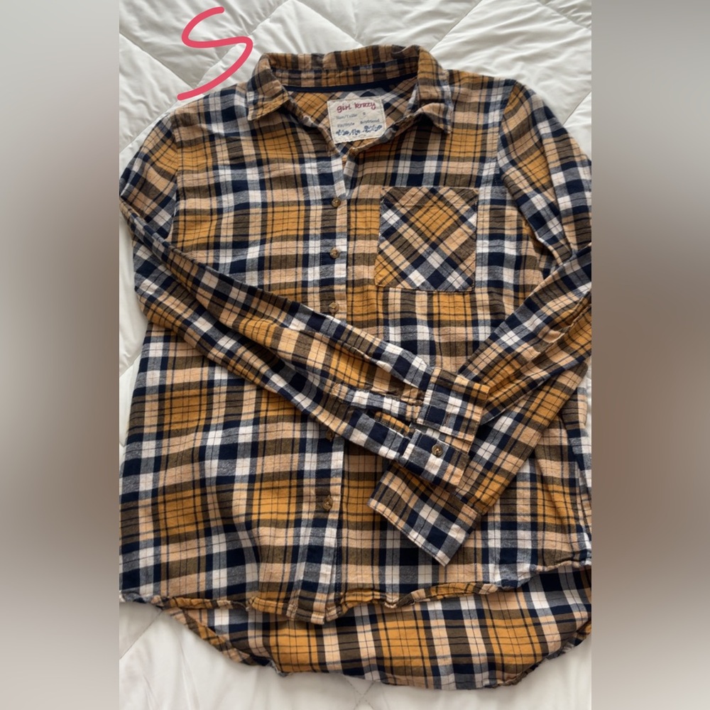 Plaid Button-Up Shirt